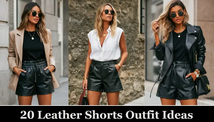 20 Leather Shorts Outfit Ideas