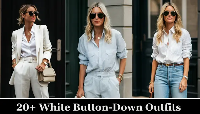 20+ White Button-Down Outfits You’ll Fall in Love With