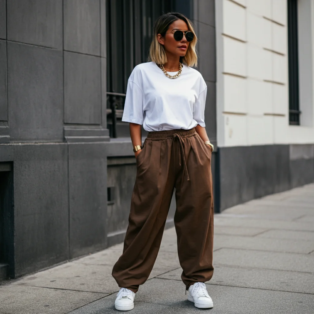 Oversized T-shirt with Baggy Pants