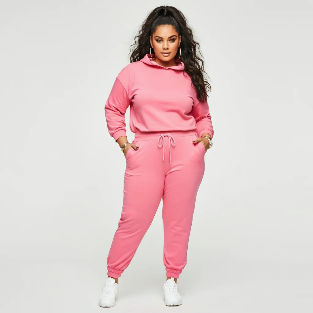 Pink Joggers with a Hoodie
