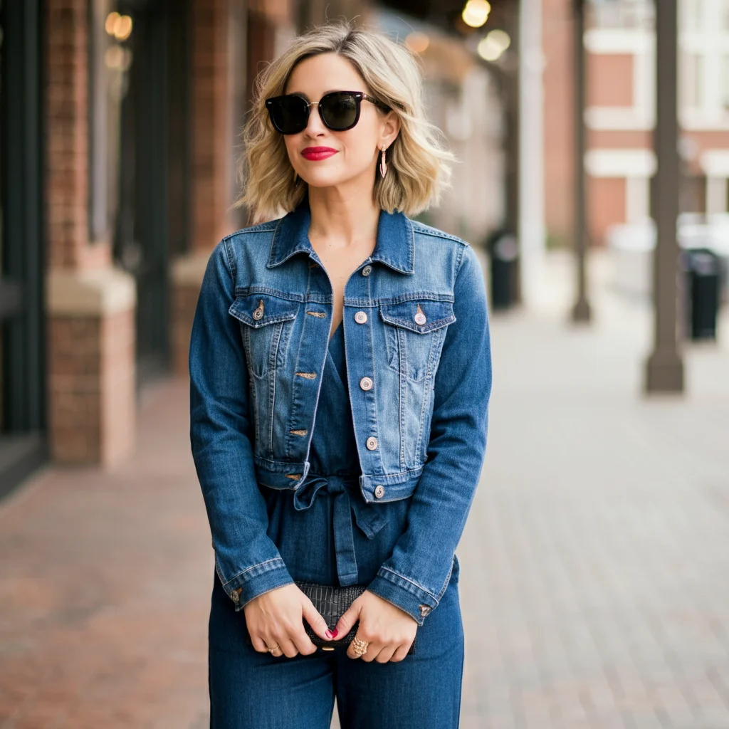 Denim Jacket With Jumpsuit
