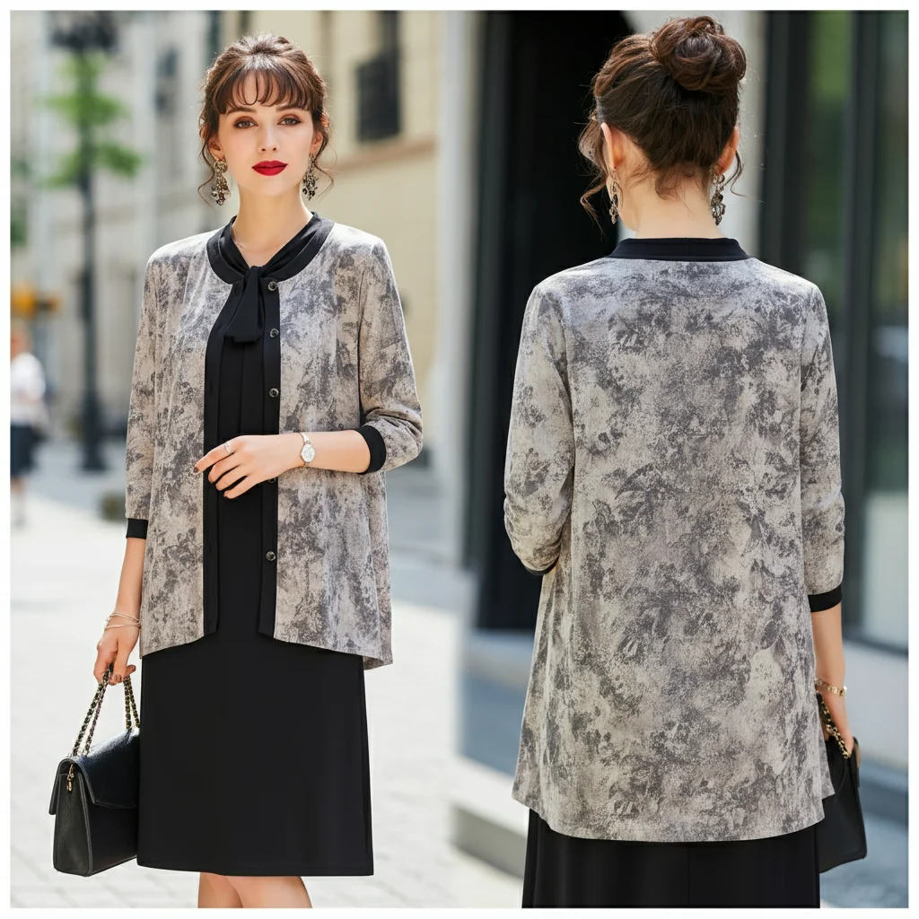 Lightweight Cardigan With Black Dress