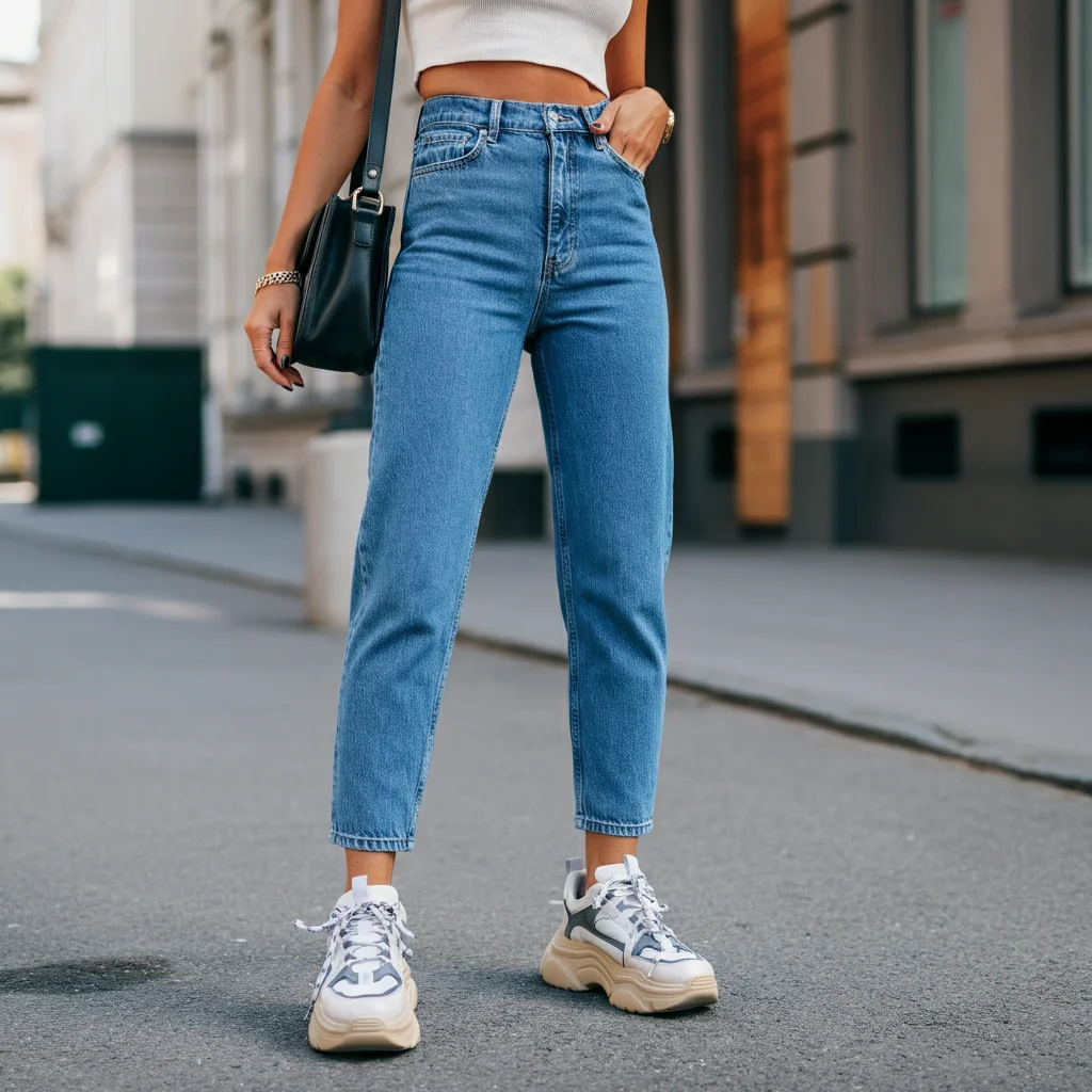 Mom Jeans with Chunky Sneakers