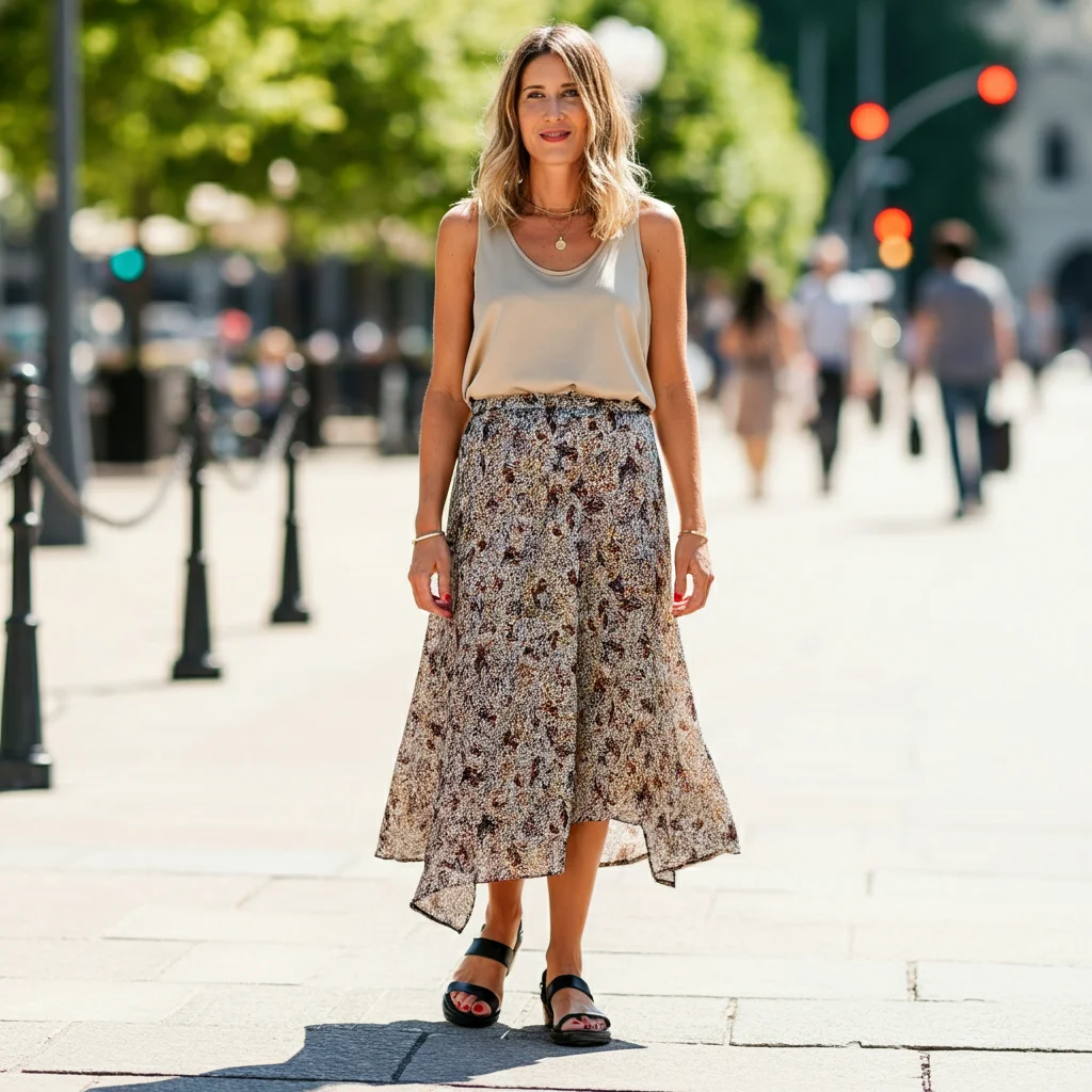Tank Top with Midi Skirt