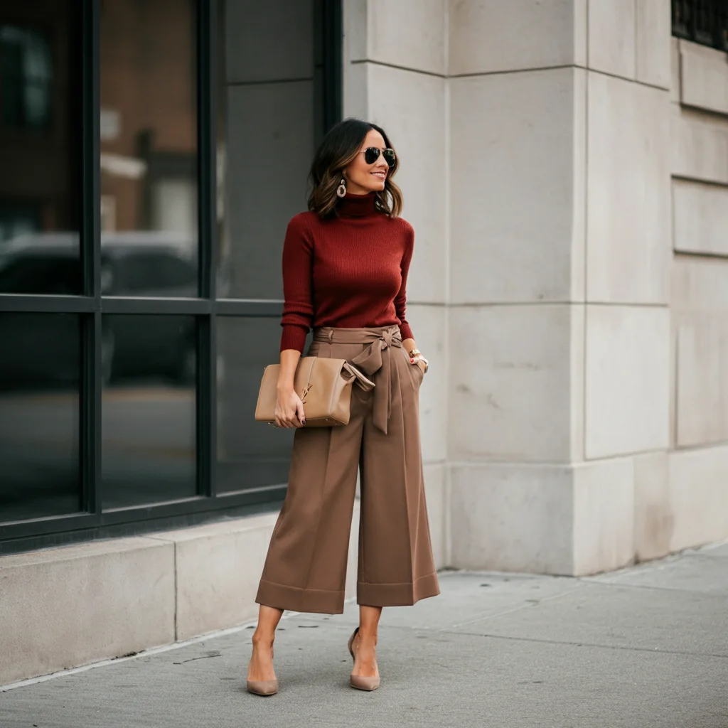 Turtleneck with Culottes