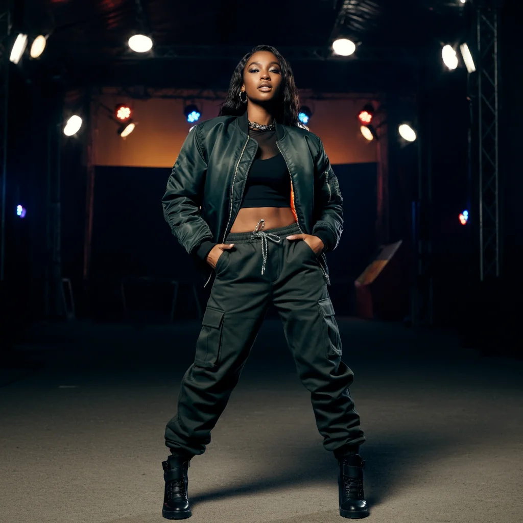 Bomber Jacket with Cargo Pants
