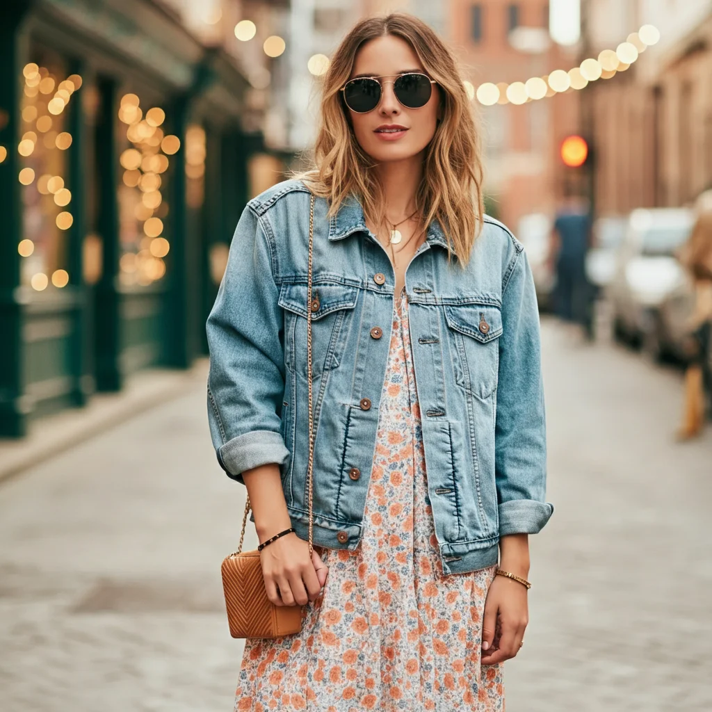 Denim Jacket with a Sundress