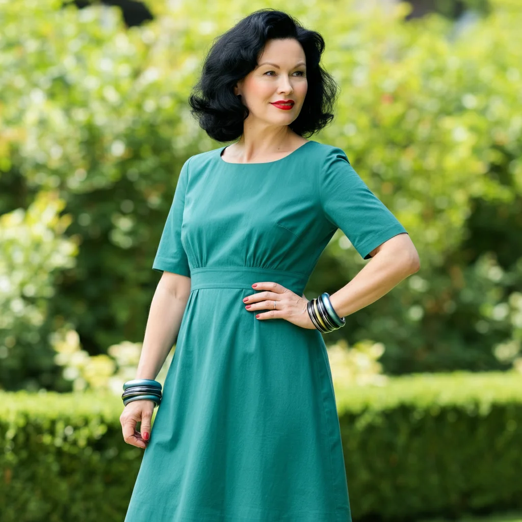 Empire Waist Dress and Simple Bangles