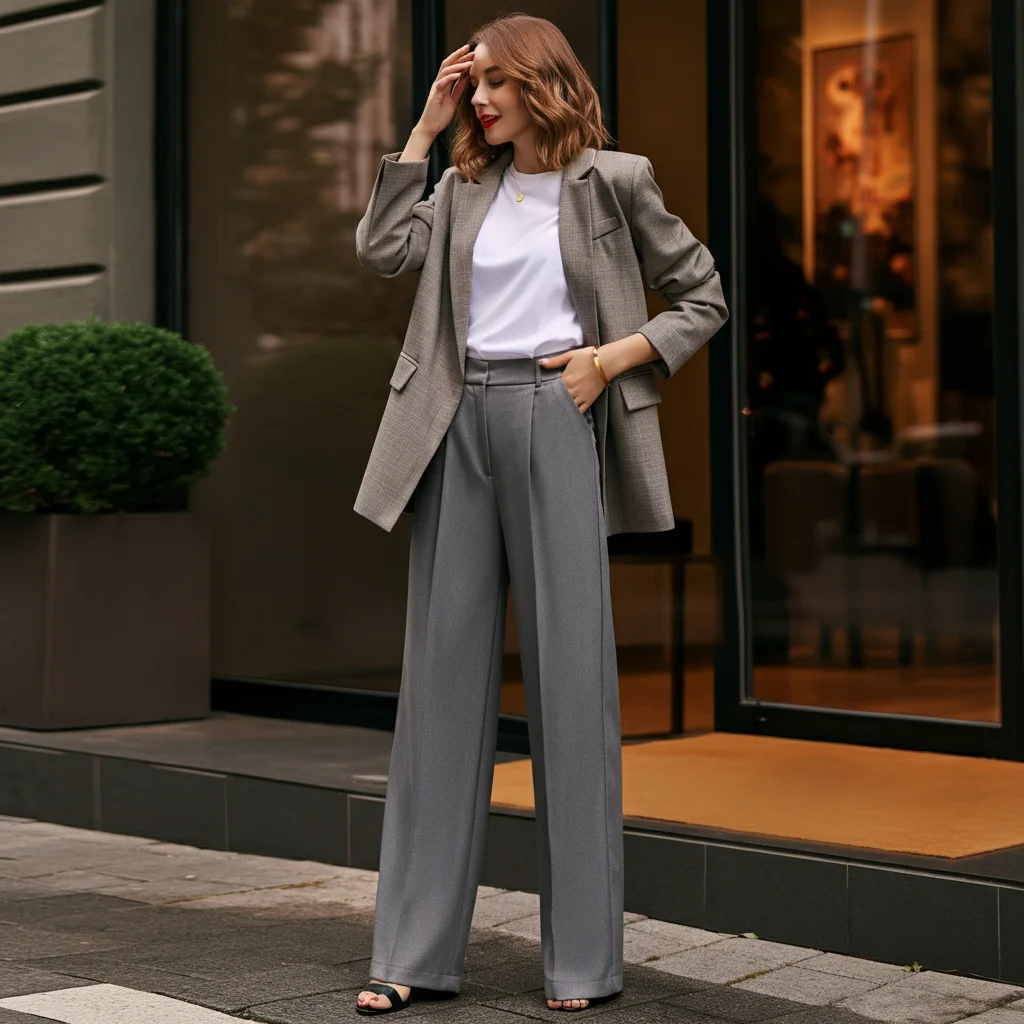 Grey Trousers with a Blazer