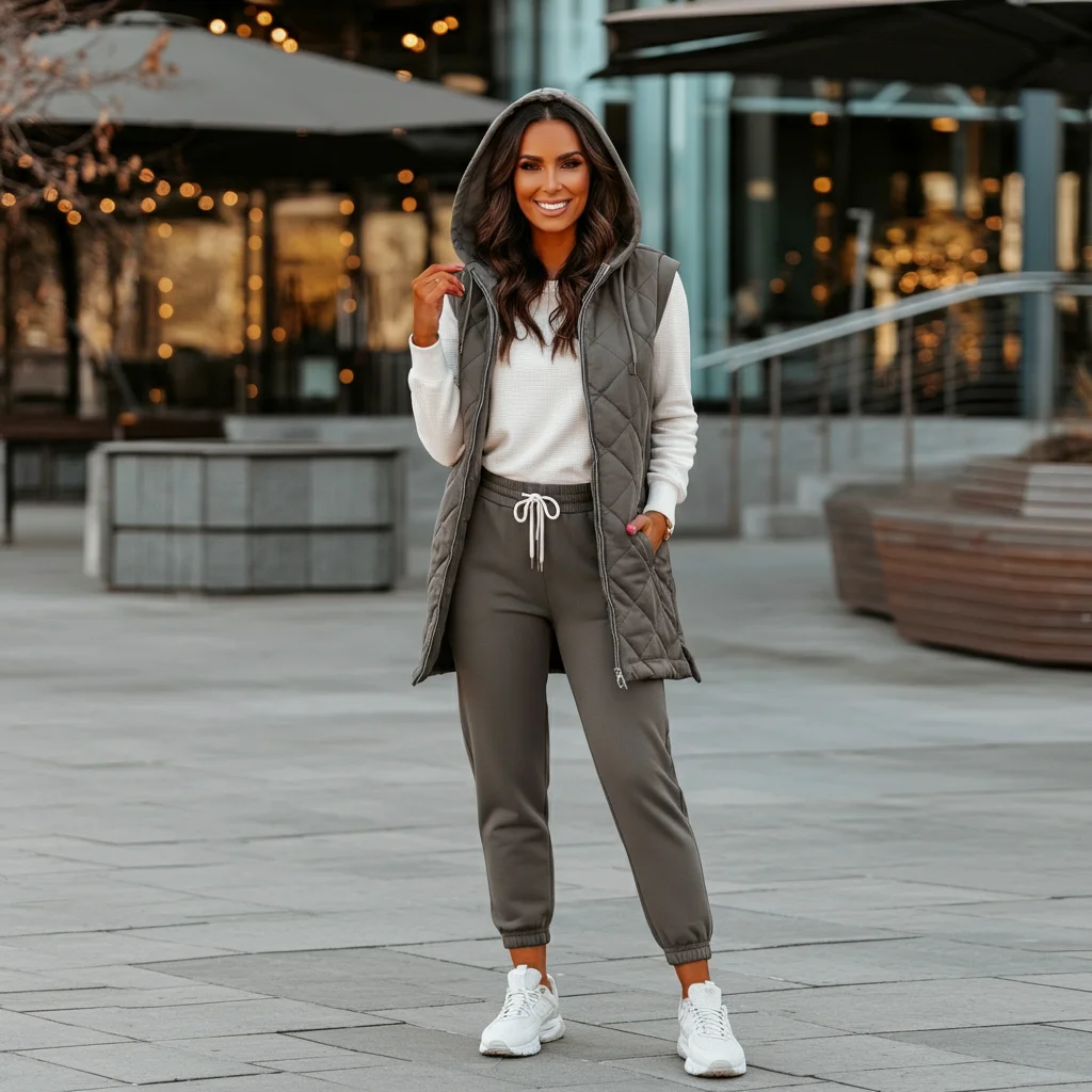 Hoodie Vest with Joggers