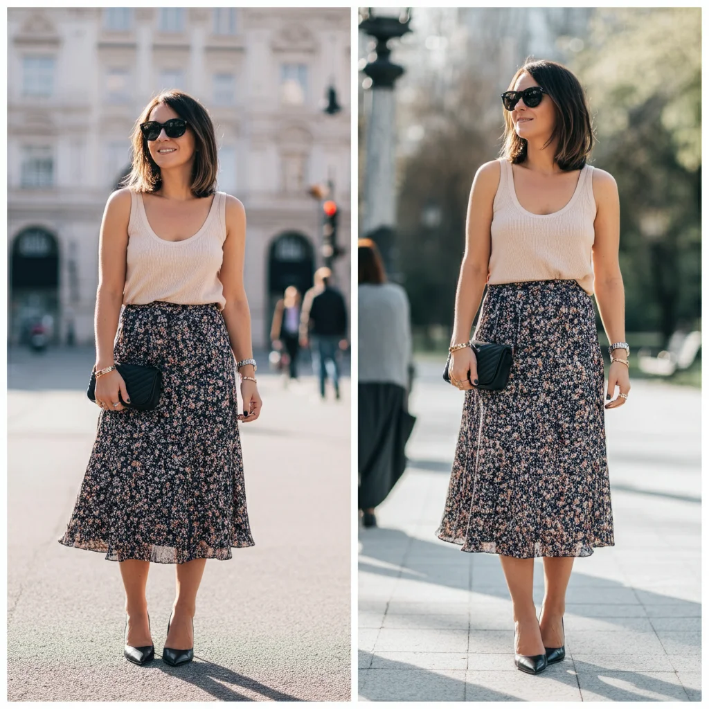 Tank Top and Midi Skirt