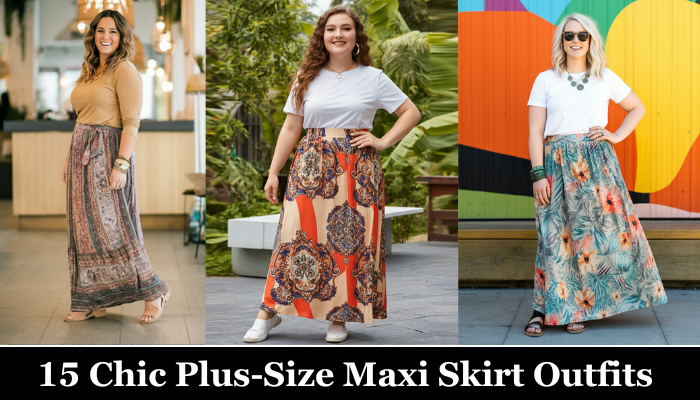15 Chic Plus-Size Maxi Skirt Outfits