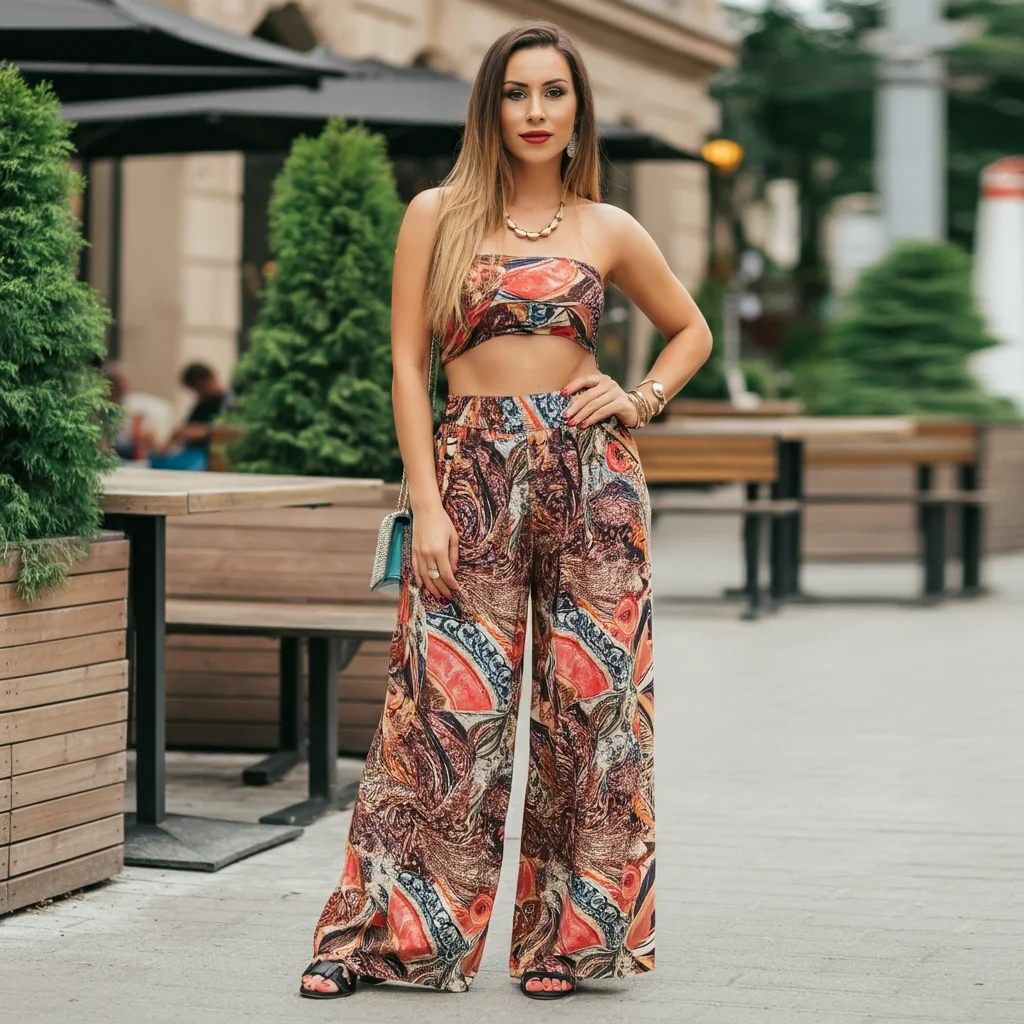 Bandeau Top and Palazzo Pants