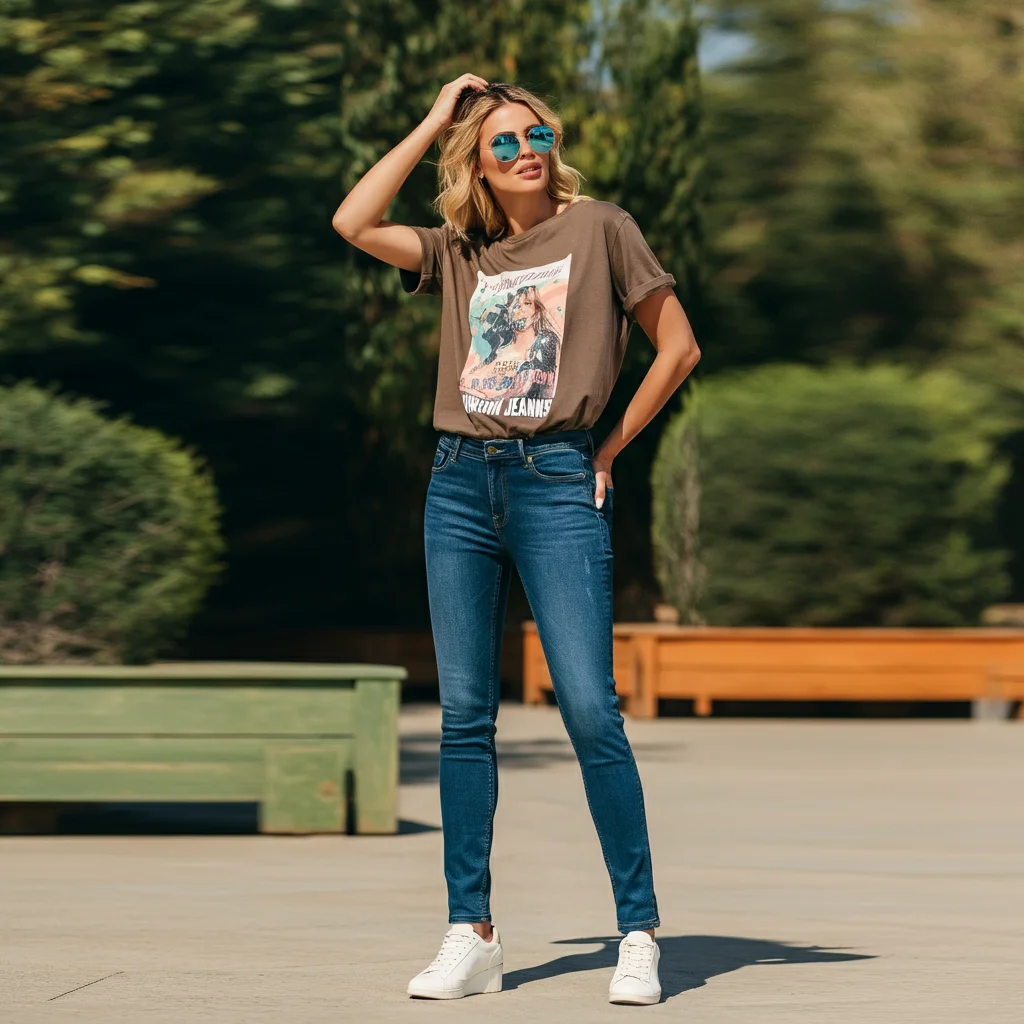 Graphic Tee with jeans