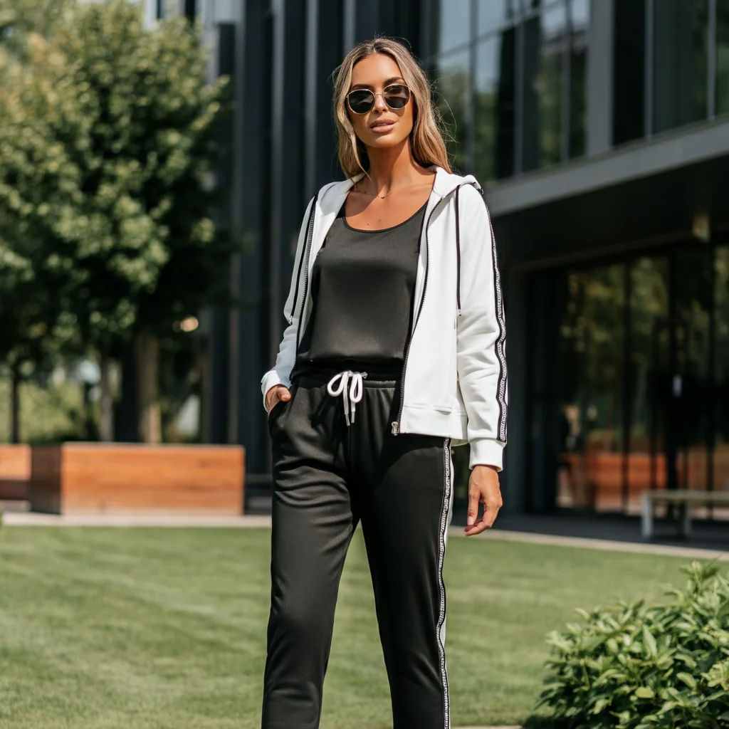Monochrome Tracksuit with Tank