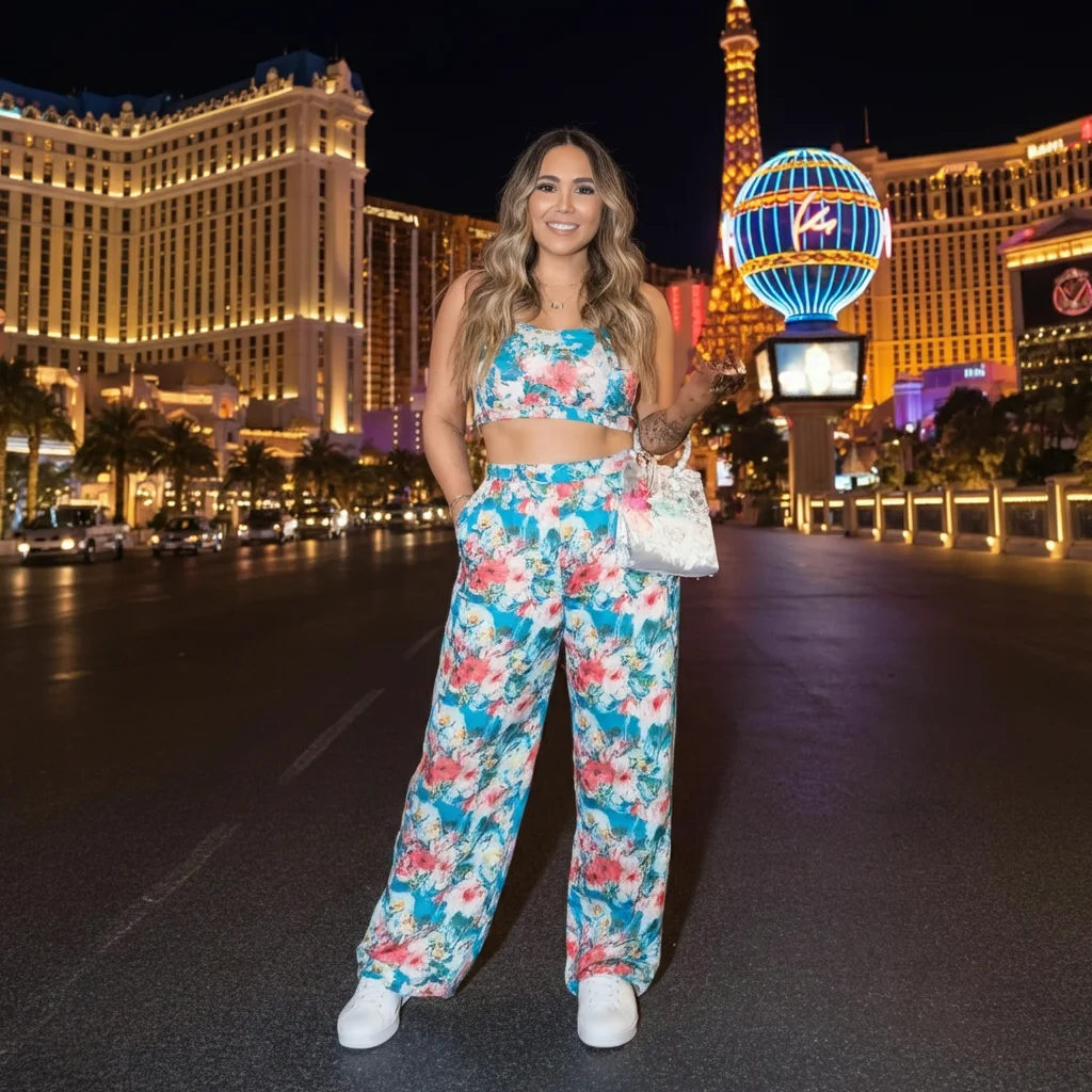 Floral Co-ord Set with White Sneakers