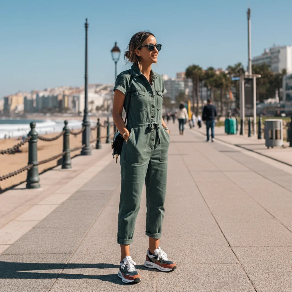 Jumpsuit with Sneakers