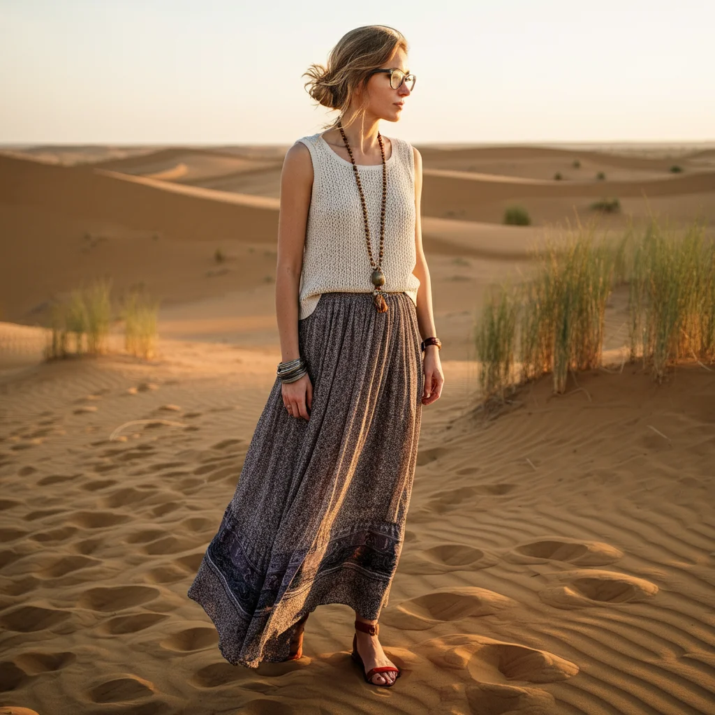 Maxi Skirt and Sleeveless Top