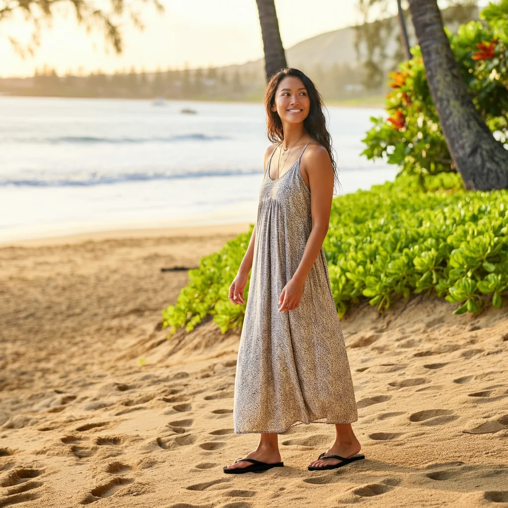 Sundress with Flip-Flops