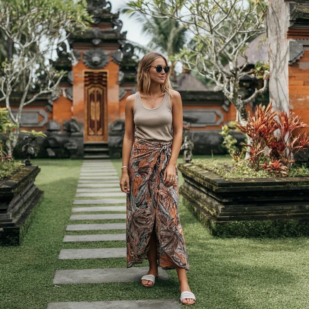 Wrap Skirt with a Tank Top