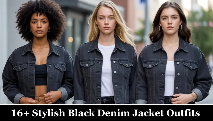 16+ Stylish Black Denim Jacket Outfits