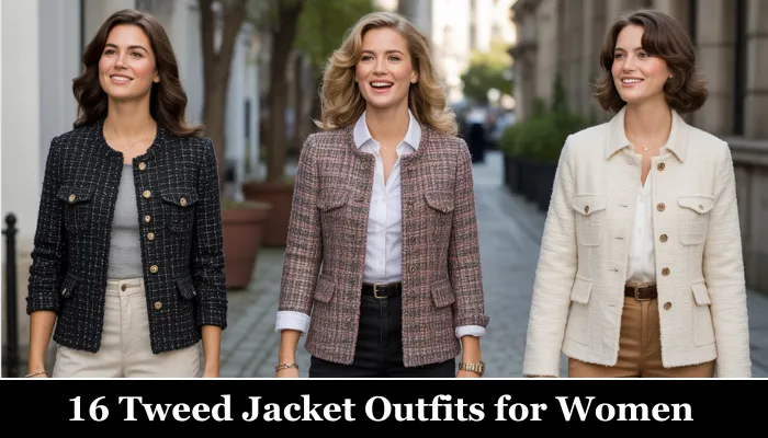 16 Tweed Jacket Outfits for Women