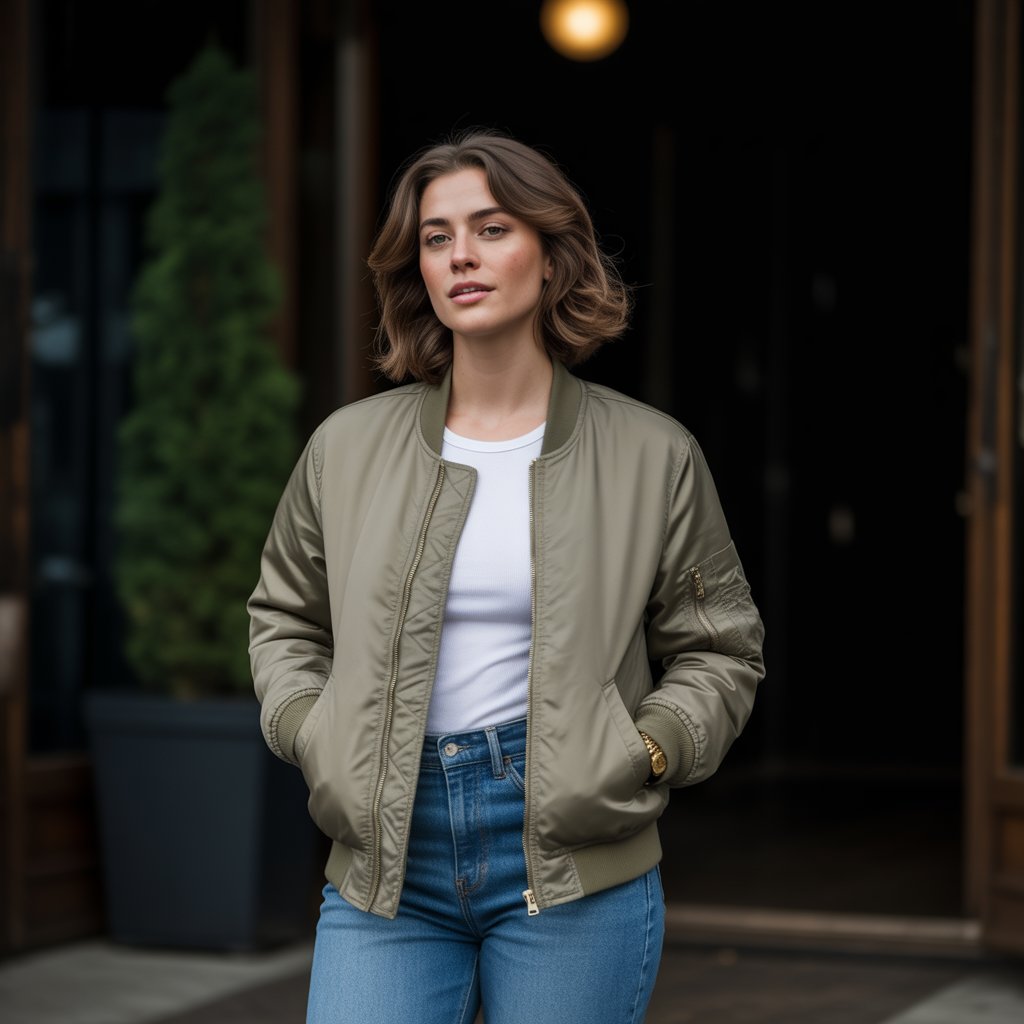 Bomber Jacket and Monochrome Outfit