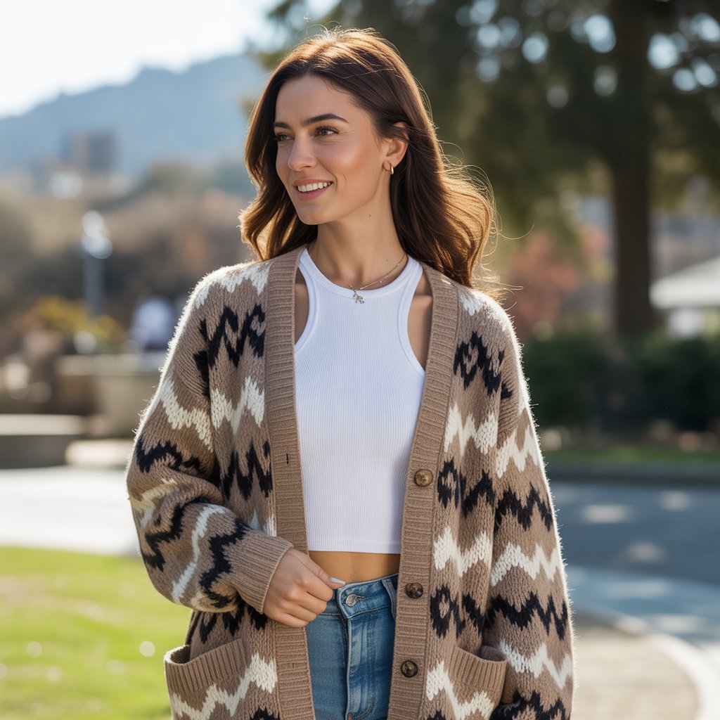 Cardigan Sweater as a Top