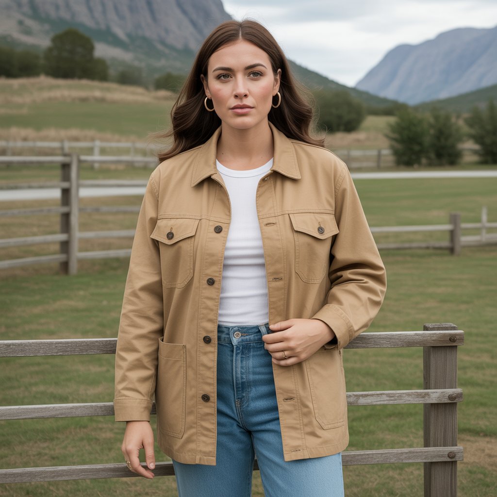 Classic Barn Jacket with Straight Jeans