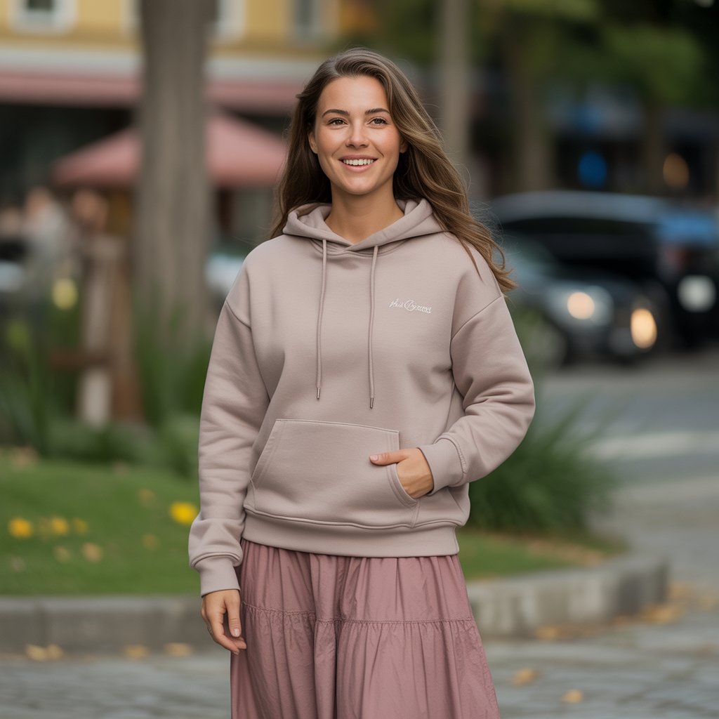 Hoodie with a Maxi Skirt