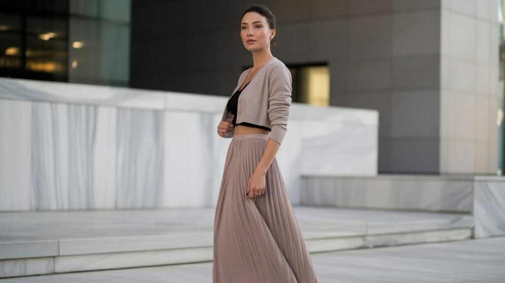 Maxi Skirt and Short Cardigan