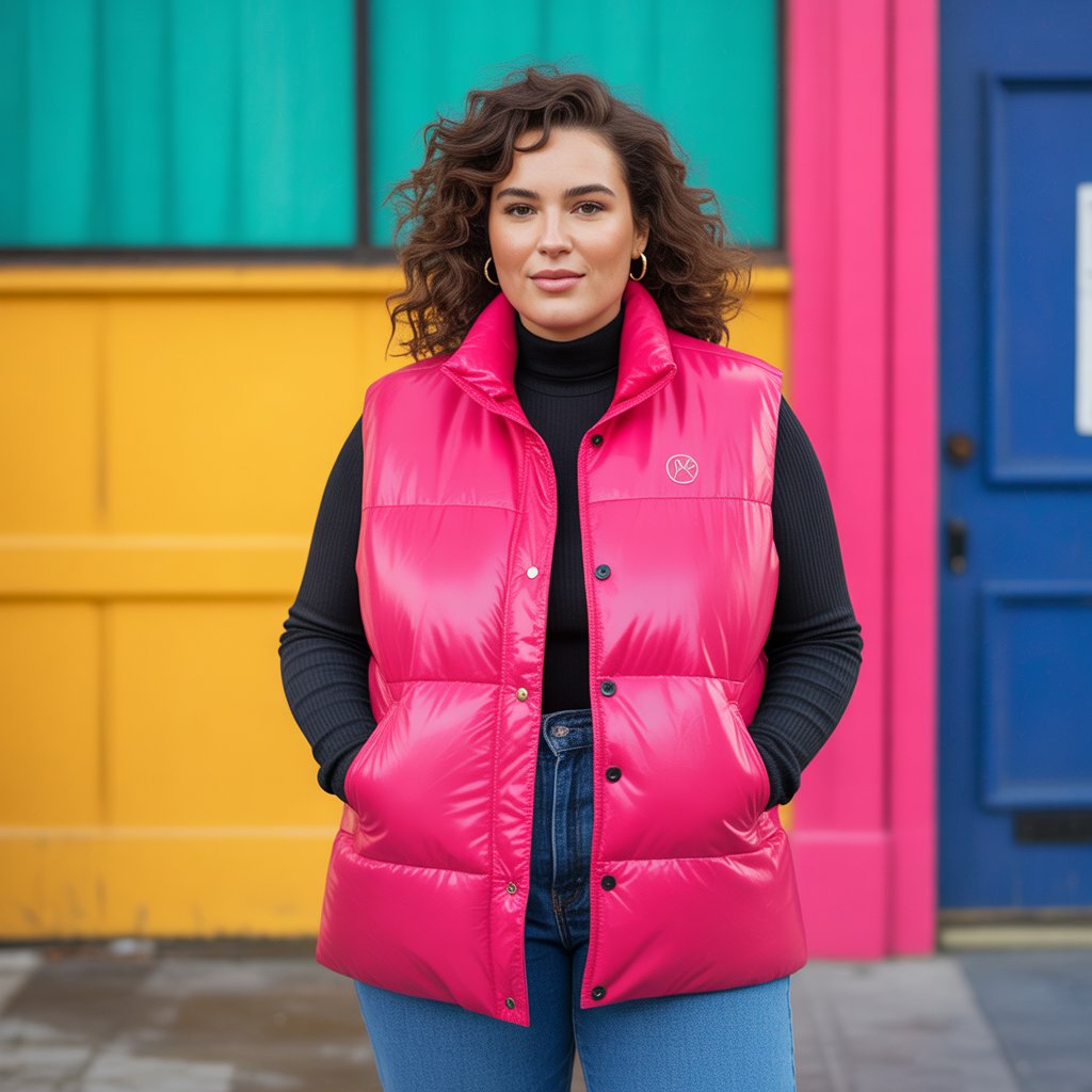 Monochrome Puffer Vest Outfit