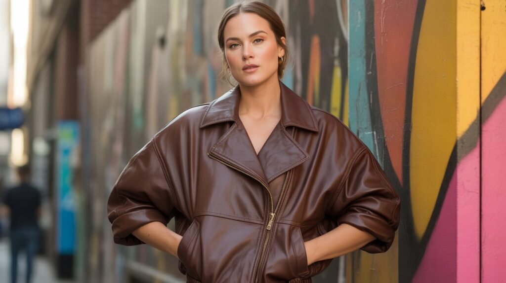 Oversized Boyfriend Leather Jacket