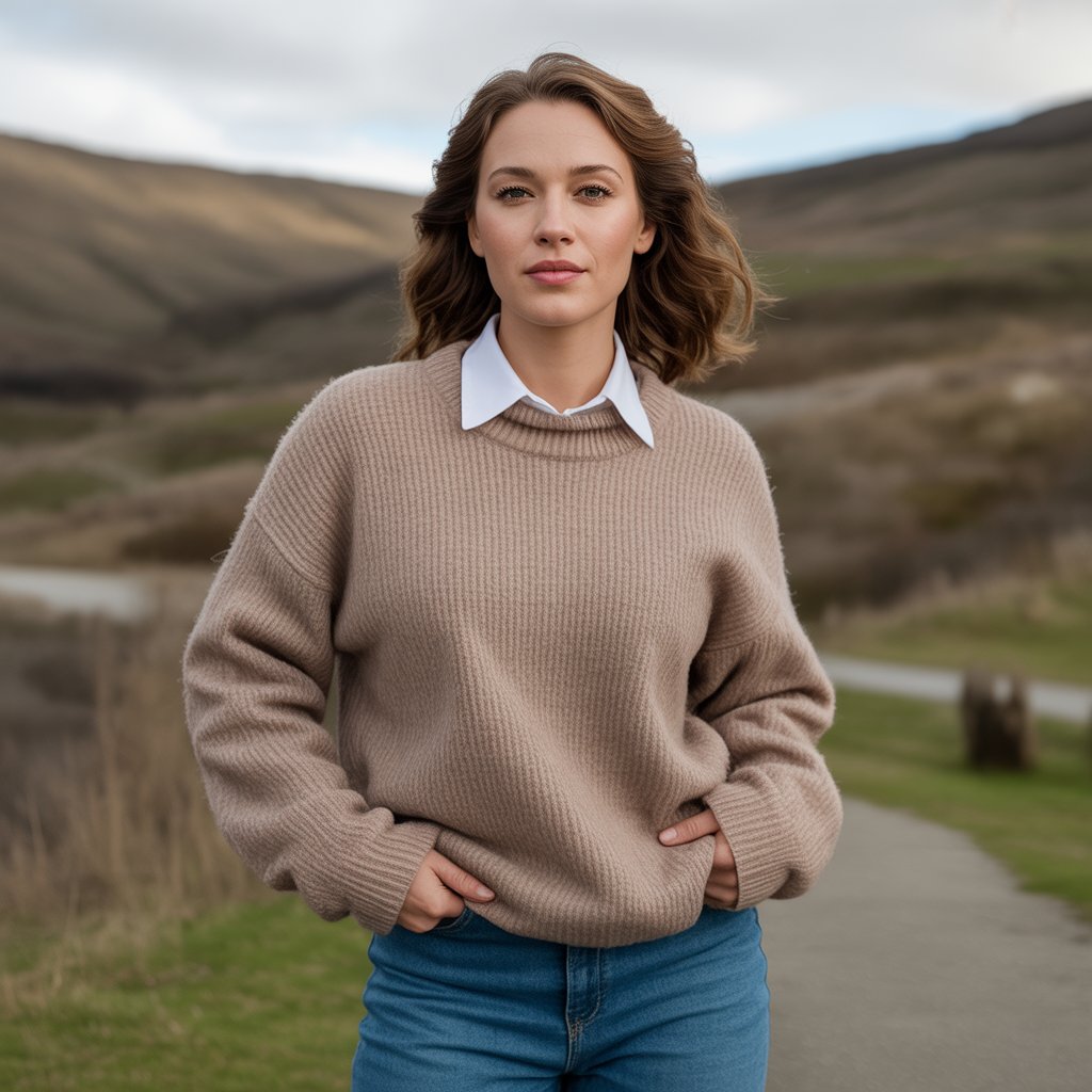 Sweater with a Collared Shirt