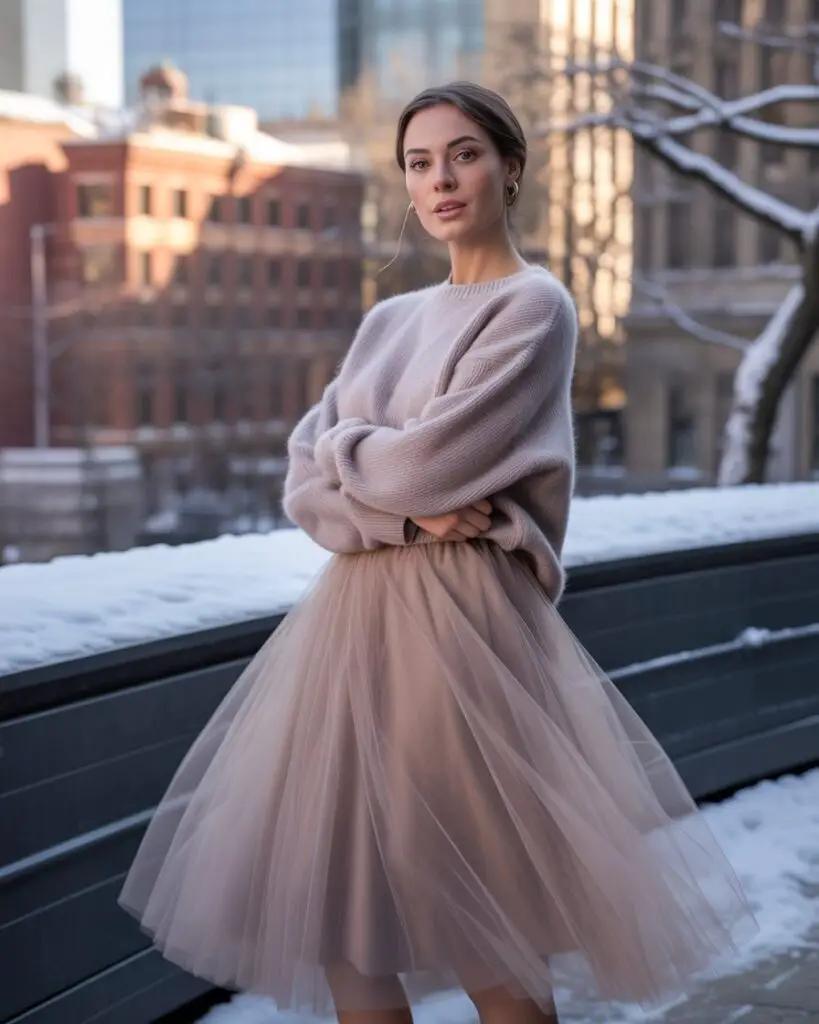 Tulle Skirt and Sweater