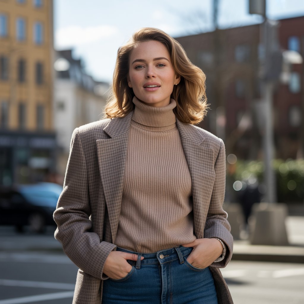 Turtleneck Sweater and a Blazer