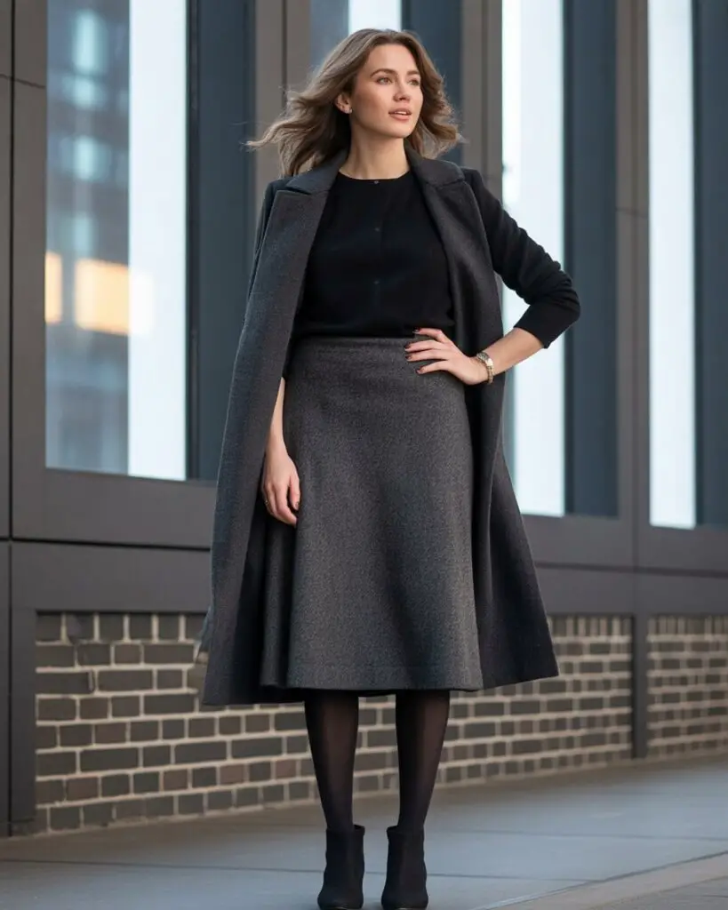 Wool Skirt and Tights