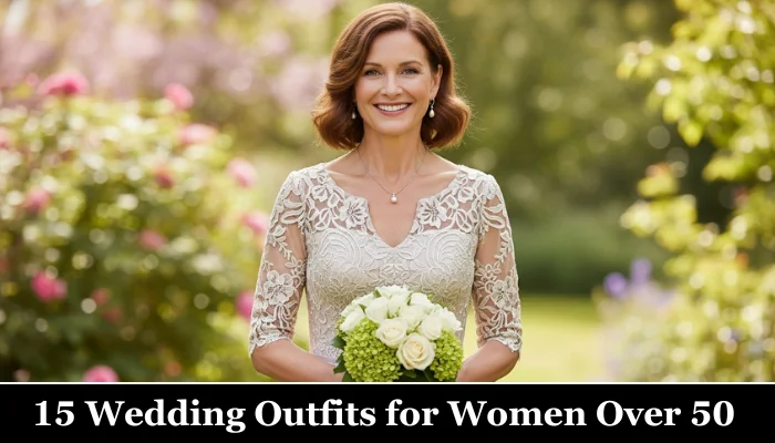 15 Classy & Gorgeous Wedding Outfits for Women Over 50