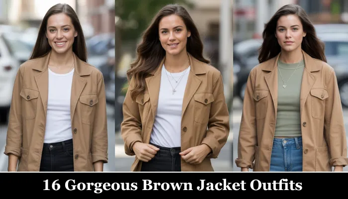 16 Trendy & Gorgeous Brown Jacket Outfits for Women