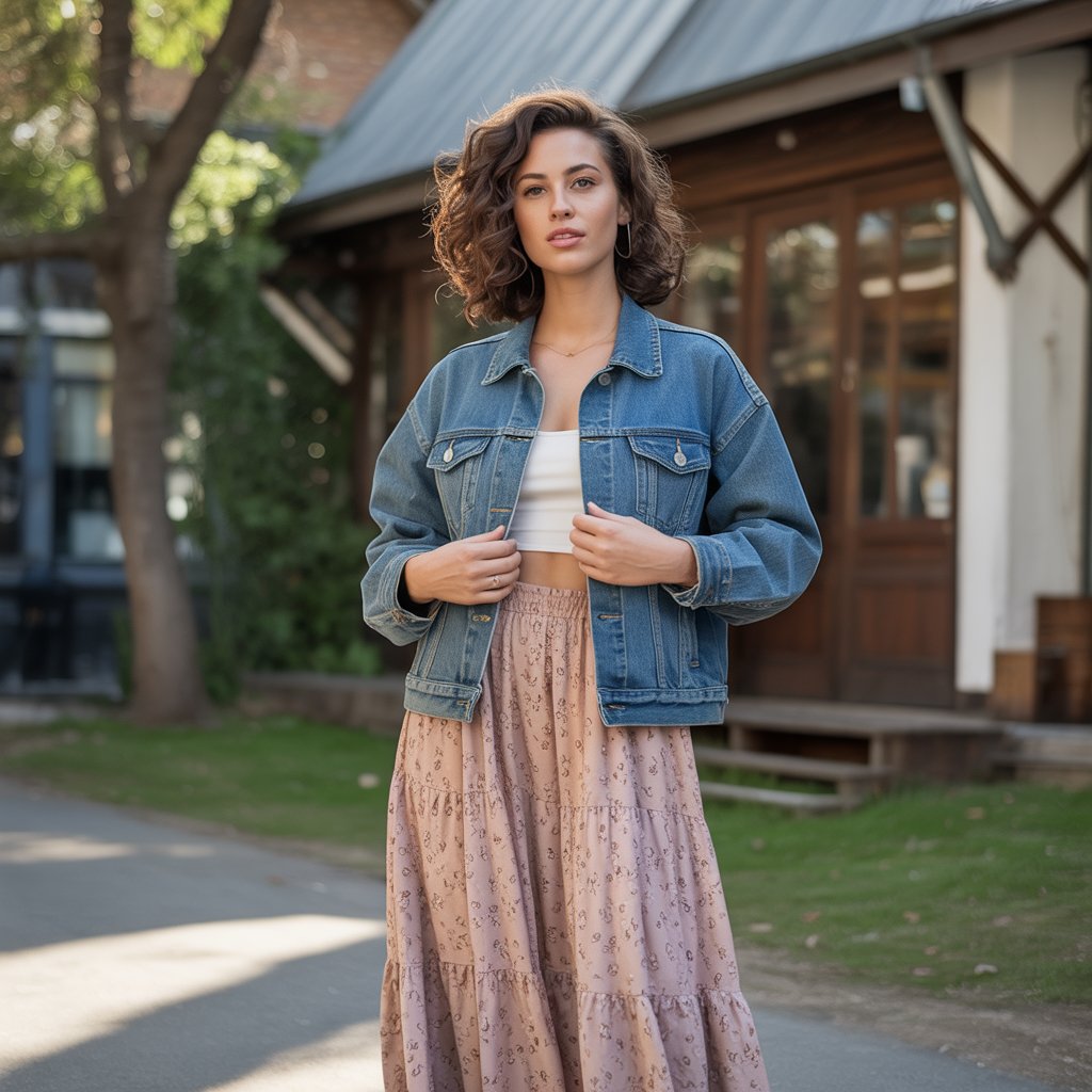 A Jean Jacket and a Maxi Skirt