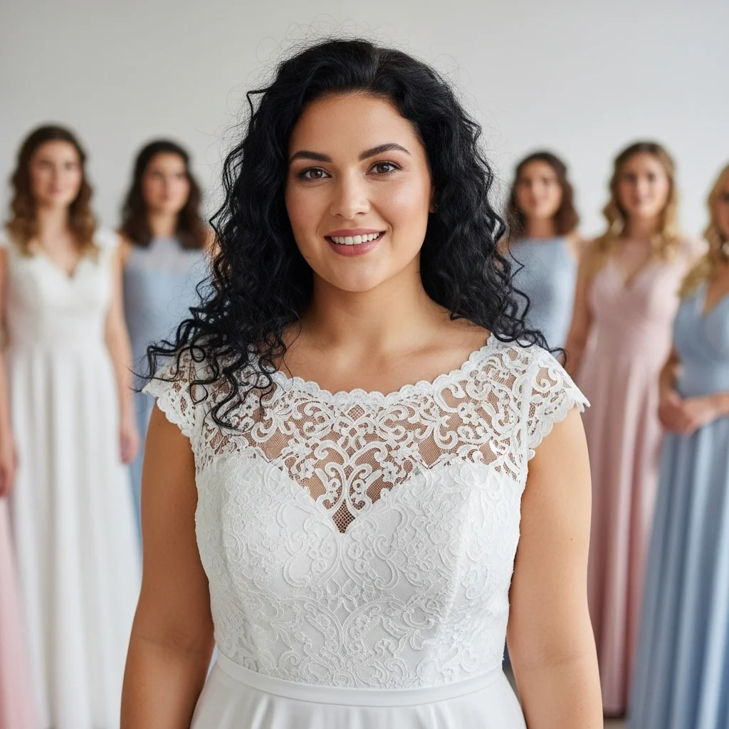 A-Line Dress with Lace Details