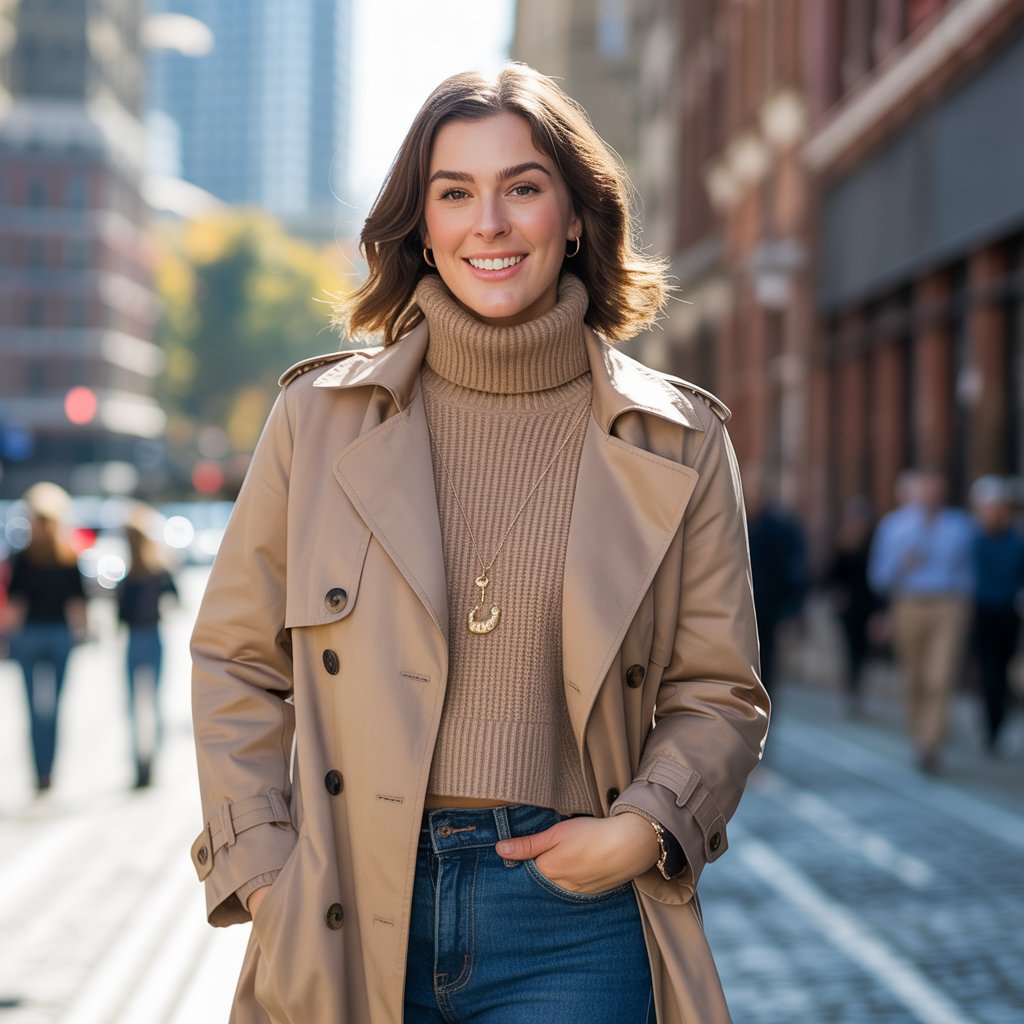 Autumnal Feel with a Turtleneck Sweater