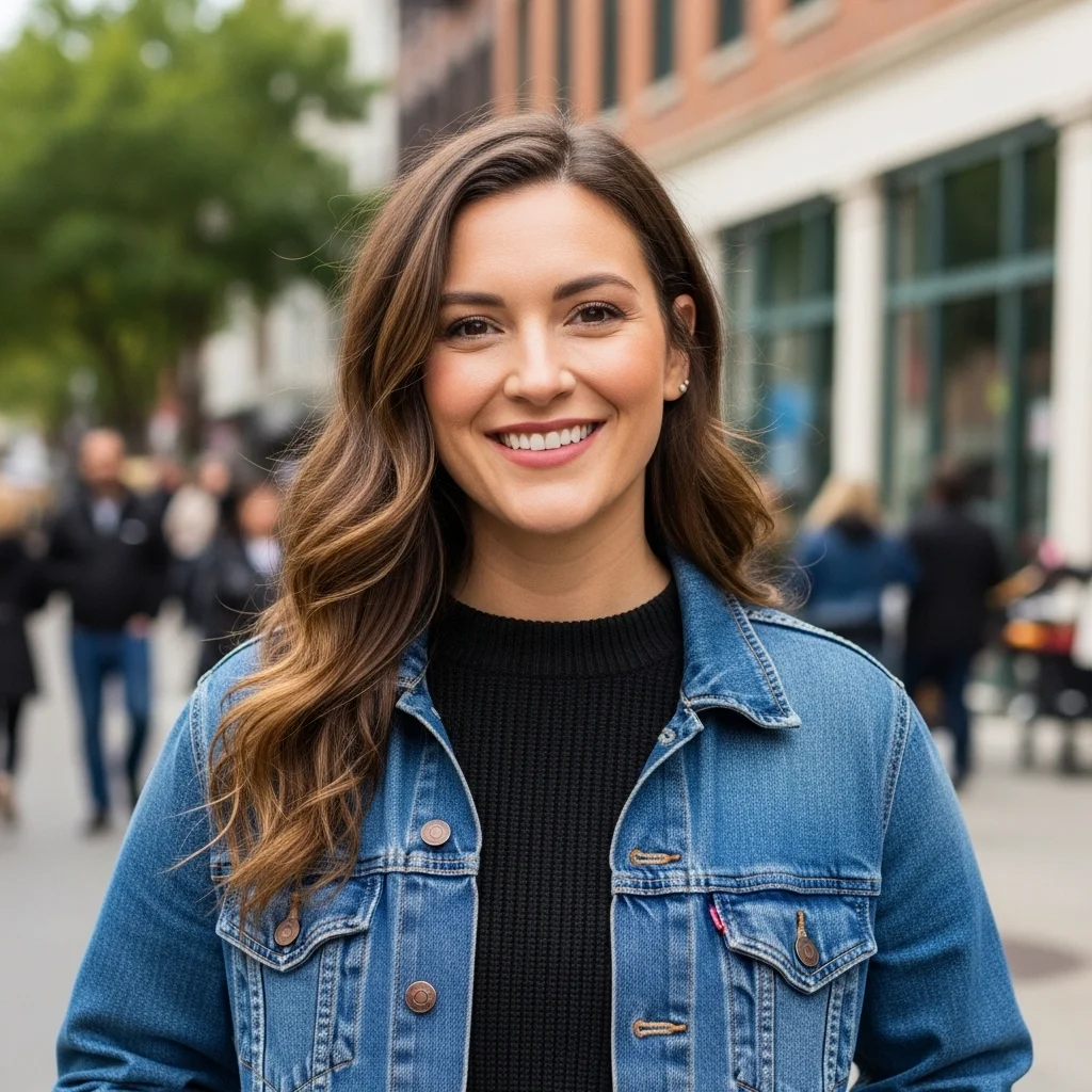 Black Sweater and Denim Jacket Combo