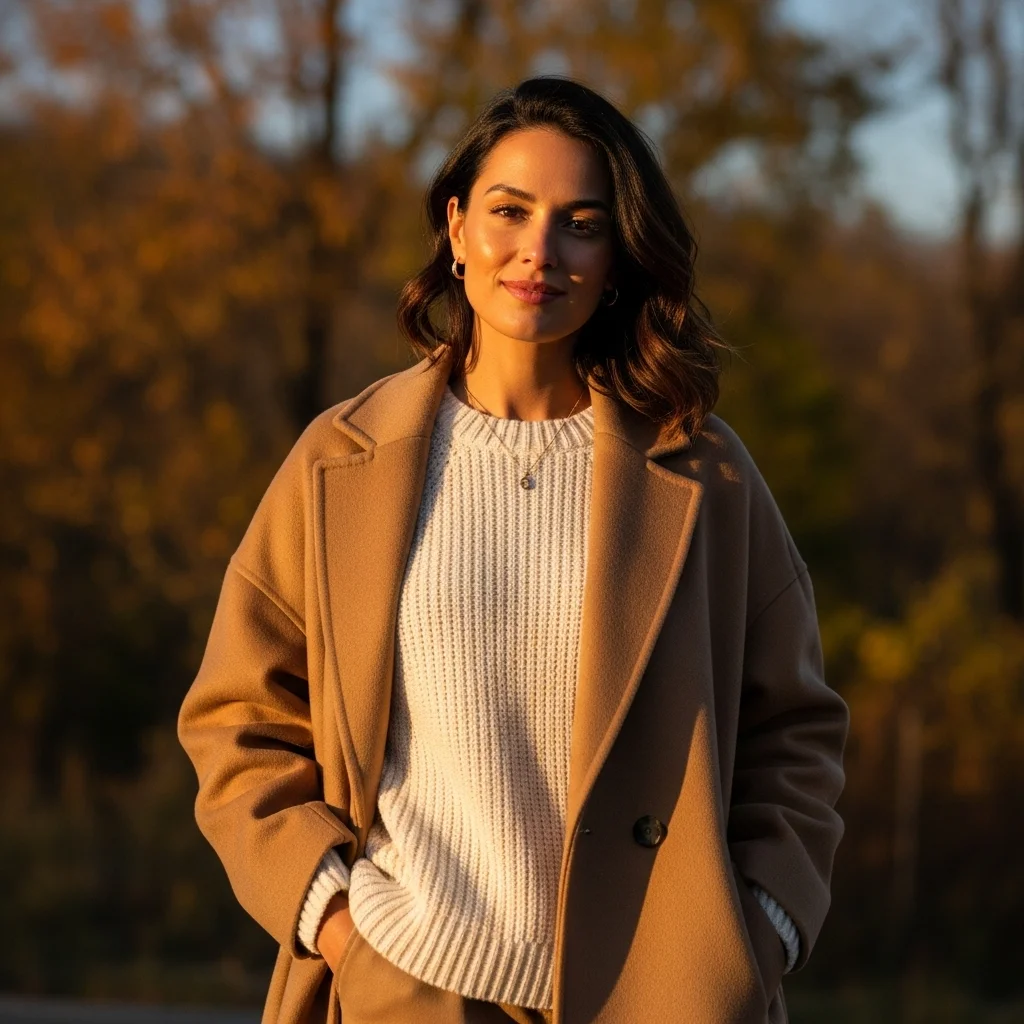 Cozy Knit and a Long Coat