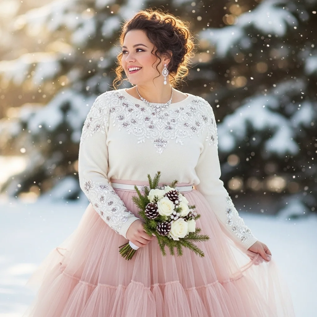 Embellished Sweater and a Tulle Skirt