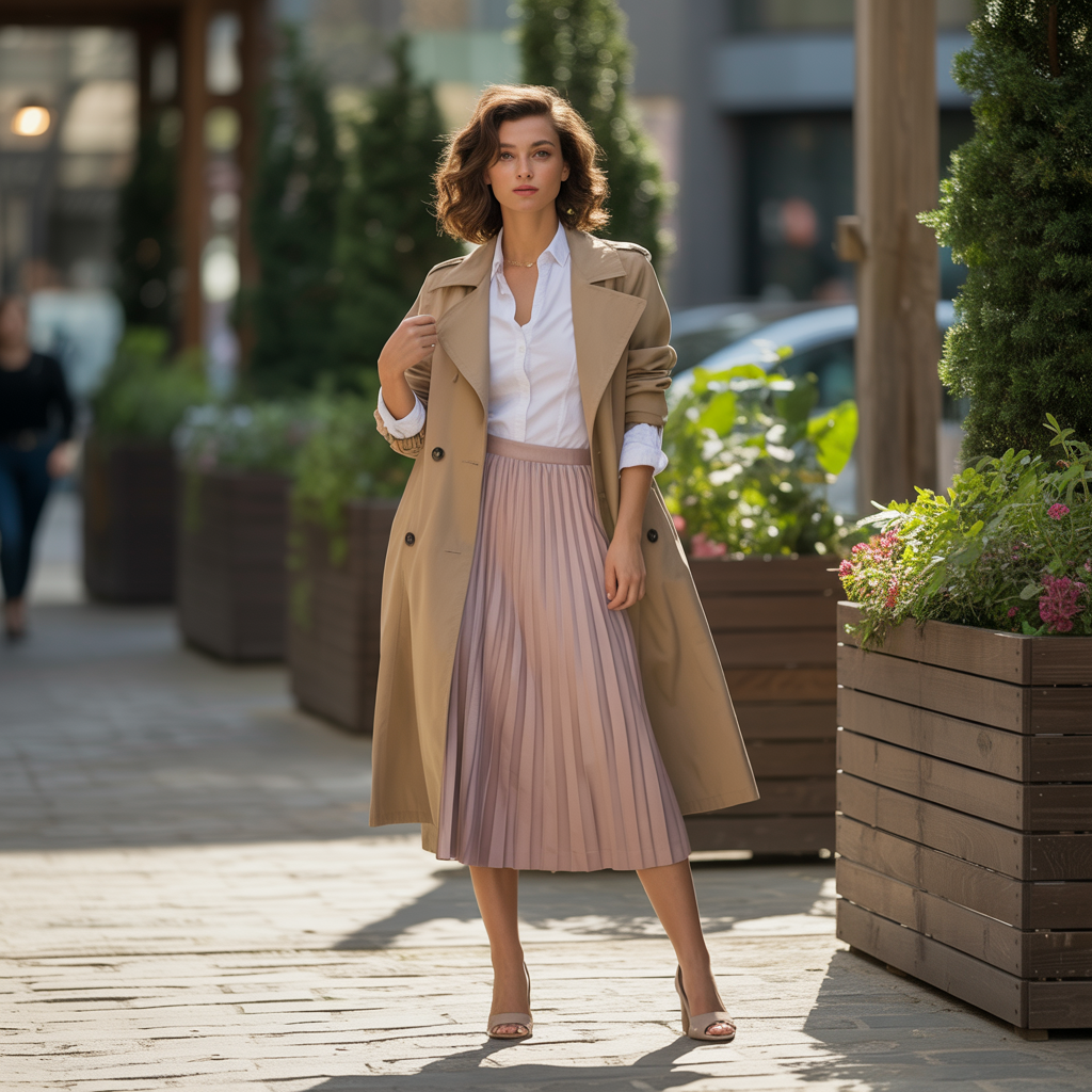 Feminine Style with a Midi Skirt