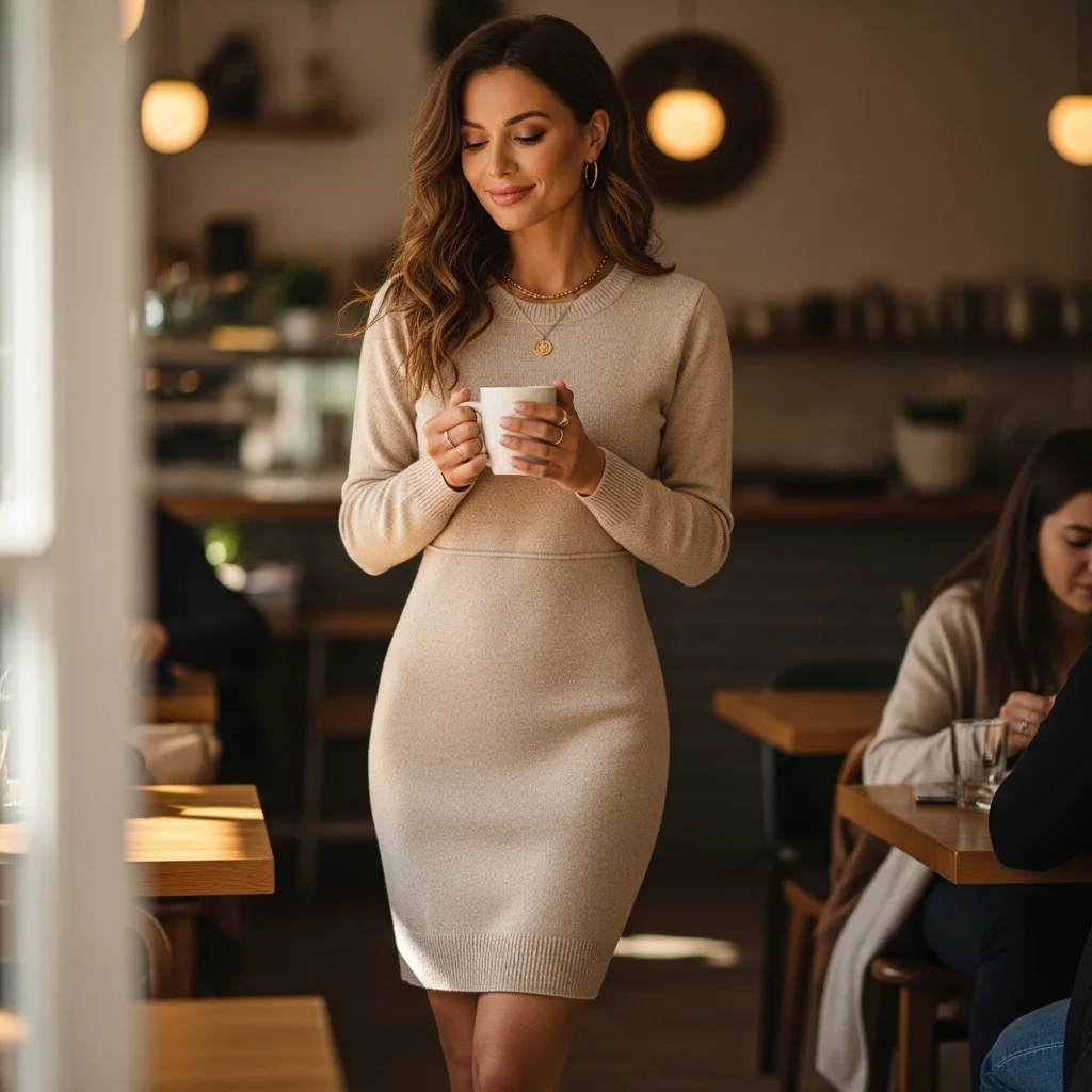 Fitted Sweater Dress Style