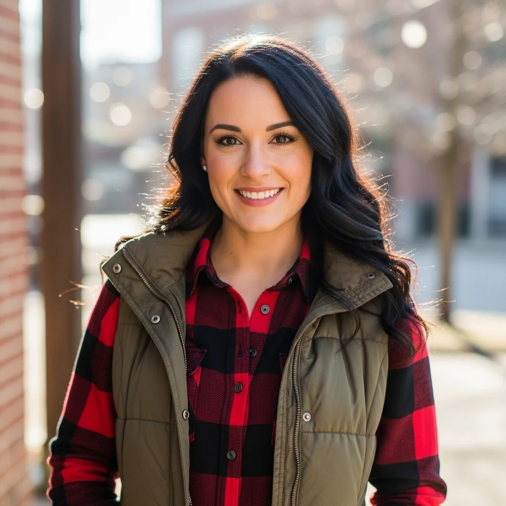 Flannel Shirt and Puffer Vest