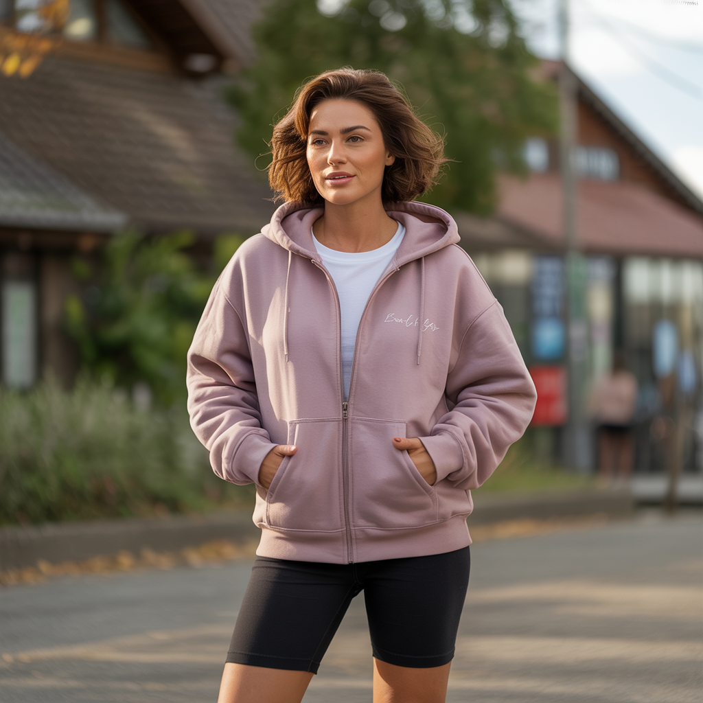 Hoodie Jacket with Biker Shorts