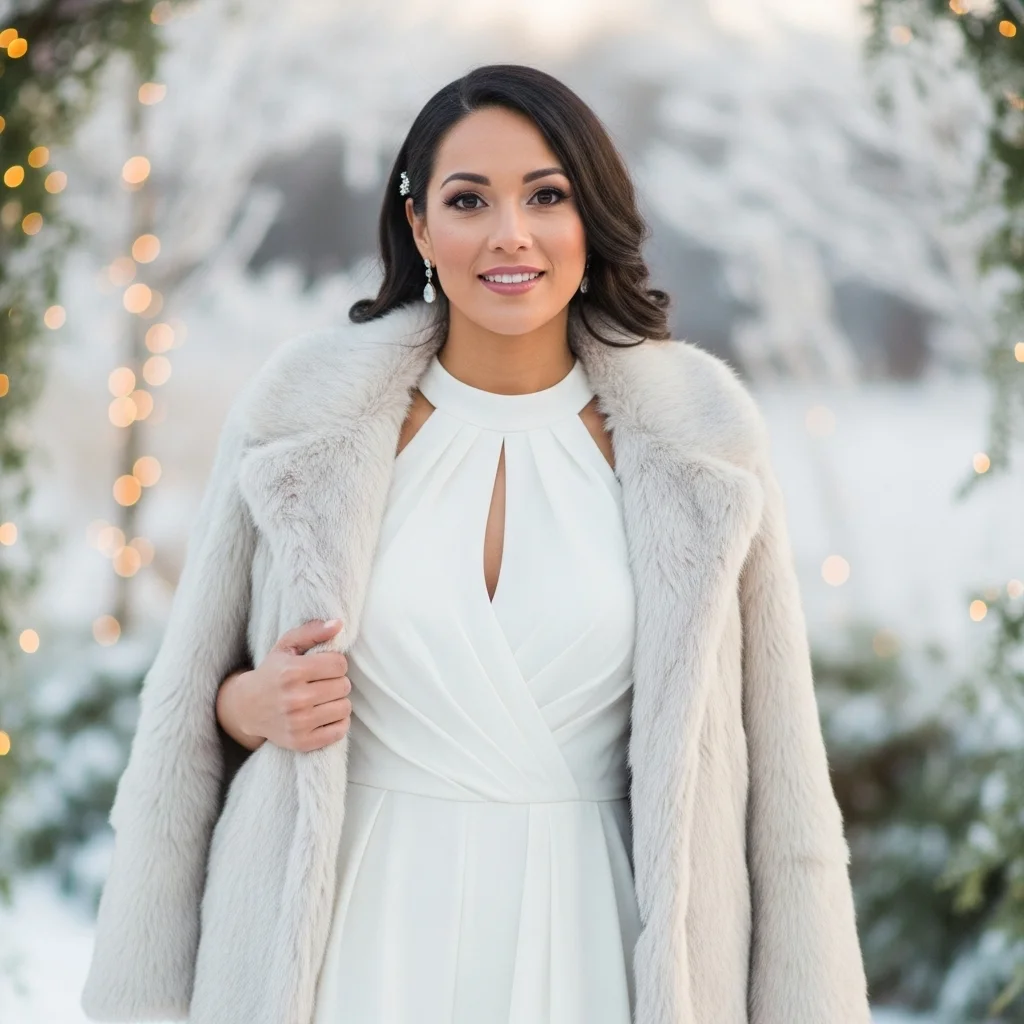 Jumpsuit and a Faux Fur Coat